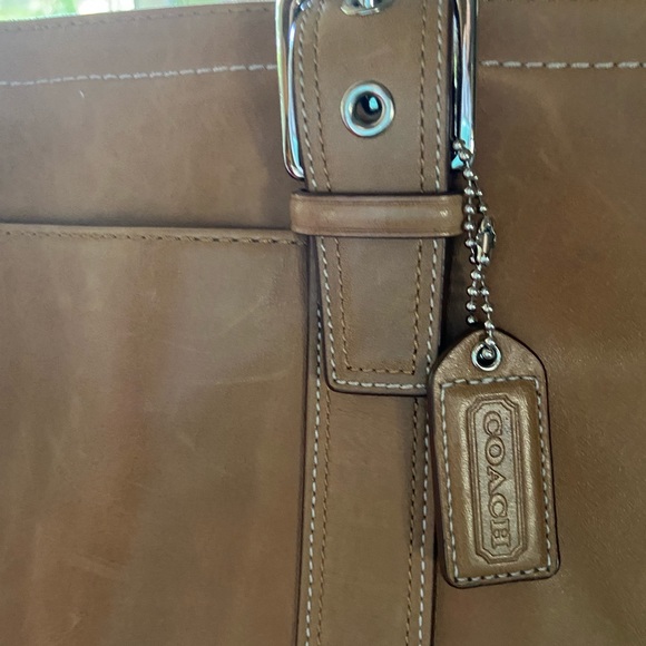 Coach X-Large Saddle Leather Book Bag Tote - Picture 5 of 14